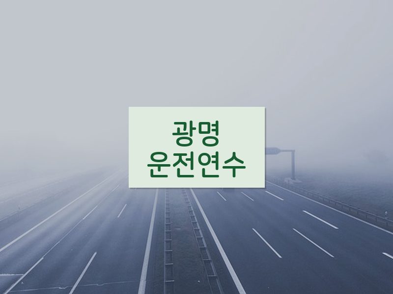 광명운전연수 후기