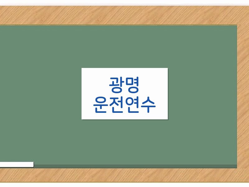 광명운전연수 후기