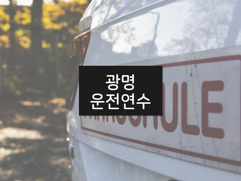 광명운전연수 후기